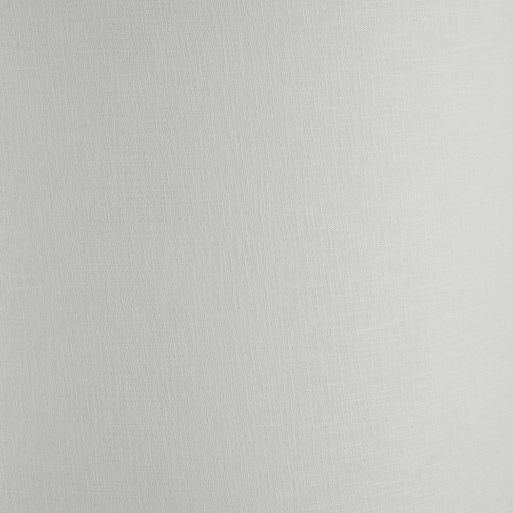 Langston Matt Black Metal Column Table Lamp Base with Lino 40cm White Self Lined Linen Cylinder Lampshade