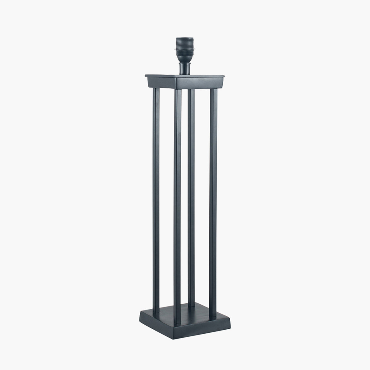 Langston Matt Black Metal Four Post Table Lamp - Base Only