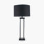 Langston Matt Black Metal Four Post Table Lamp - Base Only