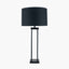Langston Matt Black Metal Four Post Table Lamp - Base Only