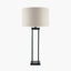 Langston Matt Black Metal Four Post Table Lamp - Base Only
