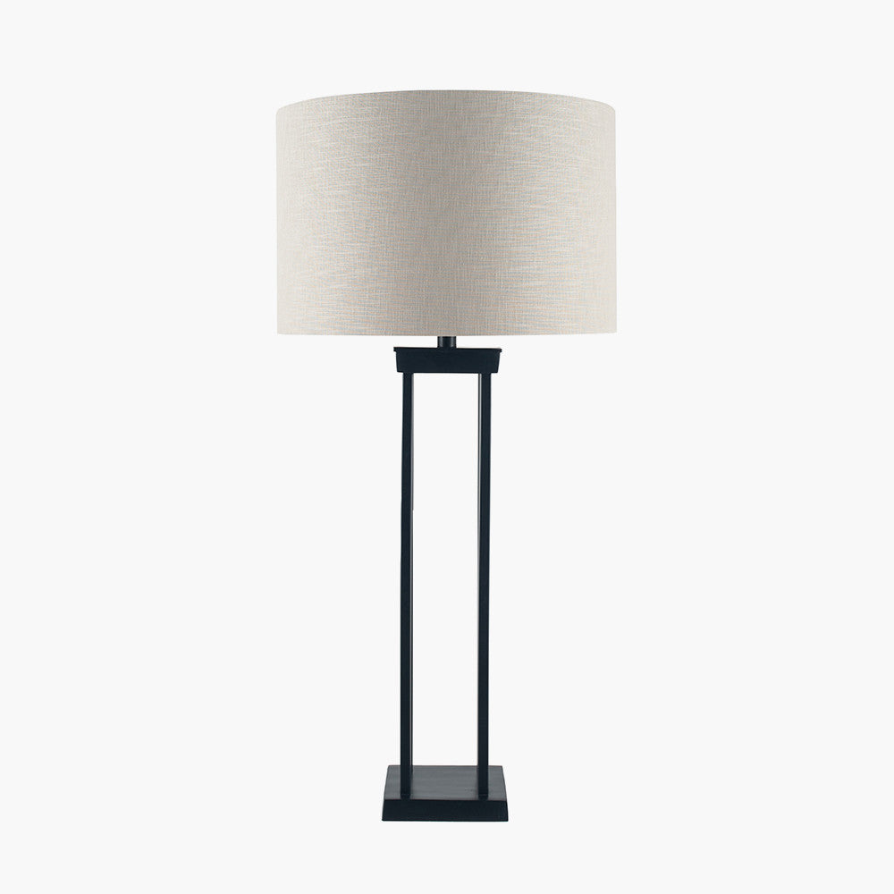 Langston Matt Black Metal Four Post Table Lamp - Base Only