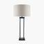 Langston Matt Black Metal Four Post Table Lamp - Base Only