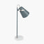 Theia Grey and Satin Nickel Task Table Lamp