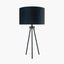 Houston Matt Black Metal Tripod Table Lamp