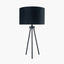 Houston Matt Black Metal Tripod Table Lamp