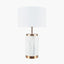 Carrara Marble Effect and Brass Ceramic Table Lamp