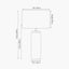 Carrara Marble Effect Ceramic Tall Table Lamp