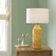 Bethan Embossed Mustard Ceramic Table Lamp