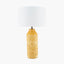 Bethan Embossed Mustard Ceramic Table Lamp