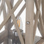 Devon Grey Wood and Chrome Lantern Table Lamp| OUTLET