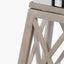 Devon Grey Wood and Chrome Lantern Table Lamp| OUTLET