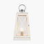 Devon White Wash and Chrome Lantern Table Lamp