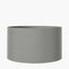 Islay Clear Bubble Glass Table Lamp Base with Harry 40cm Steel Grey Cotton Mix Cylinder Lampshade