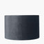 Dania French Gold Metal Wire Tall Table Lamp Base with Bow 40cm Slate Velvet Cylinder Lampshade