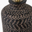 Atouk Textured Black Stoneware Table Lamp Base with Harry 35cm Ivory Cotton Mix Cylinder Lampshade
