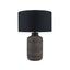 Atouk Textured Black Stoneware Table Lamp - Base Only