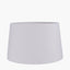 Palawan Stone Grey Feather Stoneware Table Lamp Base with Winston 40cm White Handloom Tapered Lampshade