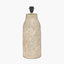 Palawan Stone Grey Feather Stoneware Table Lamp Base with Edward 40cm Pistachio Green Linen Cylinder Lampshade