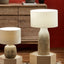 Palawan Matt Grey Feather Stoneware Table Lamp - Base Only