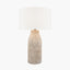 Palawan Matt Grey Feather Stoneware Table Lamp - Base Only