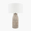 Palawan Matt Grey Feather Stoneware Table Lamp - Base Only