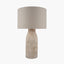 Palawan Matt Grey Feather Stoneware Table Lamp - Base Only