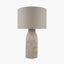 Palawan Matt Grey Feather Stoneware Table Lamp - Base Only