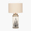Wren Black and Cream Building Print Tall Ceramic Table Lamp - Base Only