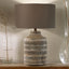 Galle Grey Wash Wood Textured Table Lamp - Base Only