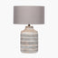 Galle Grey Wash Wood Textured Table Lamp - Base Only