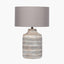 Galle Grey Wash Wood Textured Table Lamp - Base Only