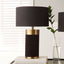 Dempsey Black Velvet and Antique Gold Metal Table Lamp - Base Only - Base Only