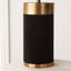 Dempsey Black Velvet and Antique Gold Metal Table Lamp - Base Only - Base Only