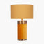 Dempsey Mustard Velvet and Antique Gold Metal Table Lamp - Base Only