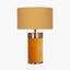 Dempsey Mustard Velvet and Antique Gold Metal Table Lamp - Base Only