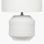 Meribel White Geo Textured Ceramic Table Lamp