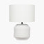 Meribel White Geo Textured Ceramic Table Lamp