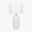 Meribel White Geo Textured Tall Ceramic Table Lamp