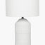 Meribel White Geo Textured Tall Ceramic Table Lamp