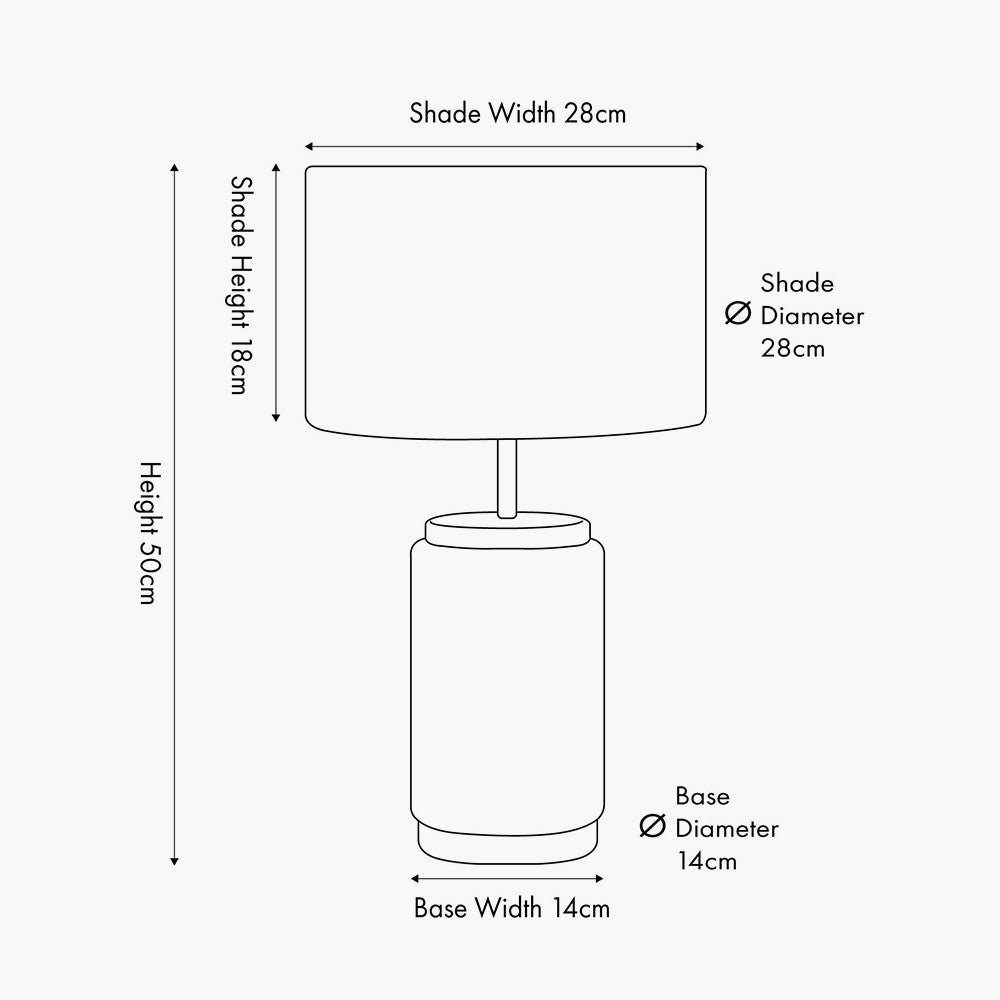 Carrara Grey Marble Effect Ceramic Table Lamp