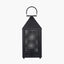 Folkstone Matt Black Metal Punched Lantern Table Lamp