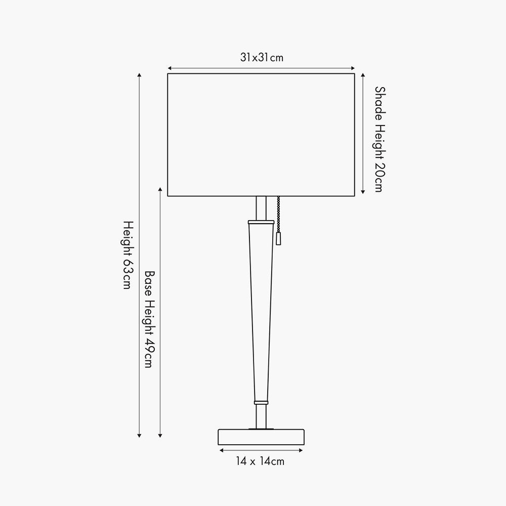 Lowry Brushed Silver and Matt Black Metal Table Lamp