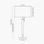 Lowry Brushed Silver and Matt Black Metal Table Lamp