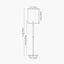 Midland Champagne Gold Metal and Marble Effect Table Lamp