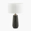 Artemis Grey Textured Ceramic & Brushed Silver Tall Table Lamp