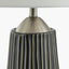 Artemis Grey Textured Ceramic & Brushed Silver Tall Table Lamp