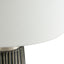 Artemis Grey Textured Ceramic & Brushed Silver Tall Table Lamp