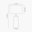 Artemis Grey Textured Ceramic & Brushed Silver Tall Table Lamp