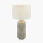 Meribel Grey Geo Textured Tall Ceramic Table Lamp